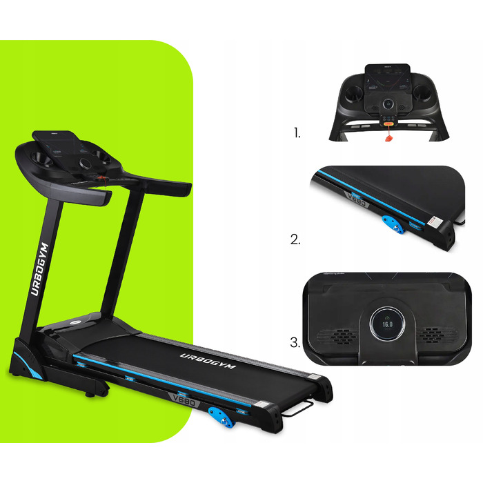 Електрична бігова доріжка Urbogym V680, до 140 кг