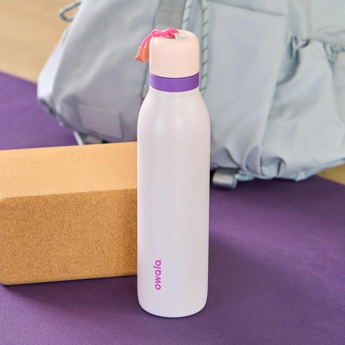 Owala FreeSip Twist ізольована пляшка для води з нержавіючої сталі зі соломинкою, 680 мл, рожево-фіолетова, BPA-free, для спорту та подорожей
