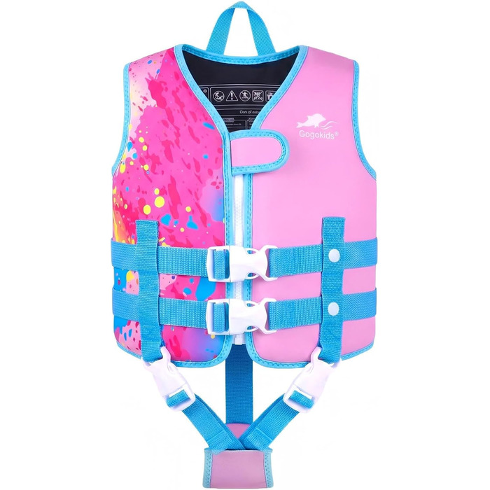 Дитячий жилет для плавання Gogokids для малюків 1-5 років (15-30 кг), рожевий
