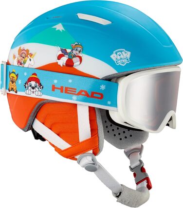 Дитячий комплект: шолом і маска Head MOJO PAW для лиж та сноуборду, дизайн Paw Patrol, червоно-синій, розмір XXS
