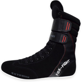 Боксерські черевики FOX-FIGHT Extreme з натуральної шкіри, професійні, чорні (41 EU)