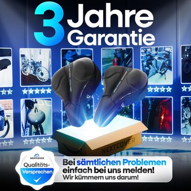 Накидка на сидіння велосипеда Nextcover® CoverPro з Memory Foam 4.0 - ергономічна гелева накладка на сидіння велосипеда - м'яка накидка для сидіння велосипеда I підстилка на сидіння велосипеда для жінок та чоловіків (City)