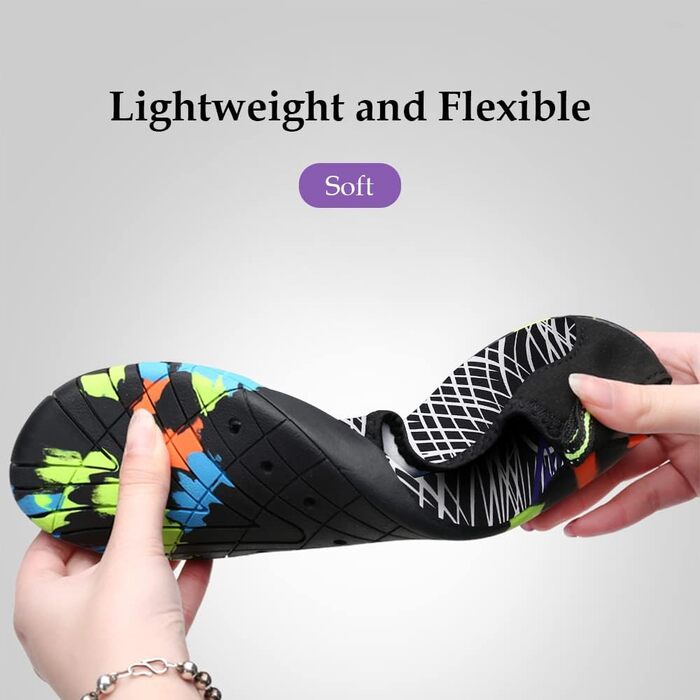 Чоловічі та жіночі аквашузи Barfußschuhe, швидковисихаючі, дихаючі, неслизькі, зелені (36 EU, 429 Weiß)