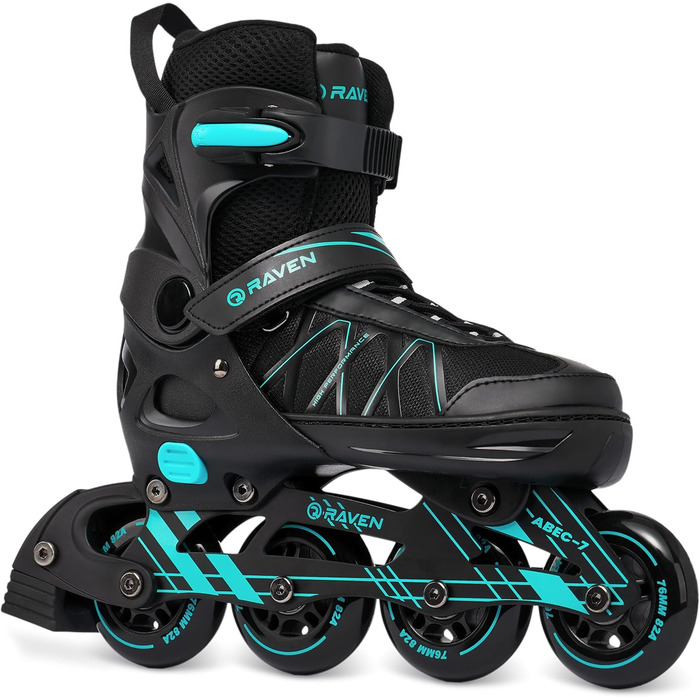 Інлайнери роликові ковзани RAVEN Expert, дитячі та дорослі, регульовані (40-43, 25,5-28 см), колір м'ятний