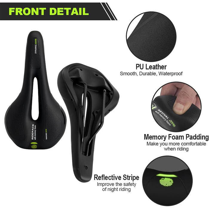 Велосипедне сідло з Memory Foam: зручне, анатомічне, амортизуюче для BMX, шосе, гірського велосипеда