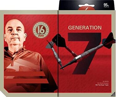 Професійний набір дартс Target Phil Taylor Power 9-Five Gen 7, 95% вольфрам, м'які наконечники, 18 г