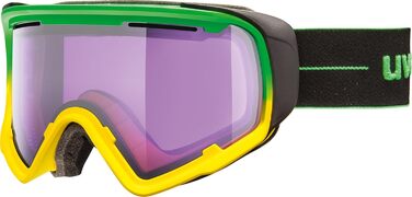 Лижна маска Uvex Jakk Stimu Lens зелена, антифог, UV-захист