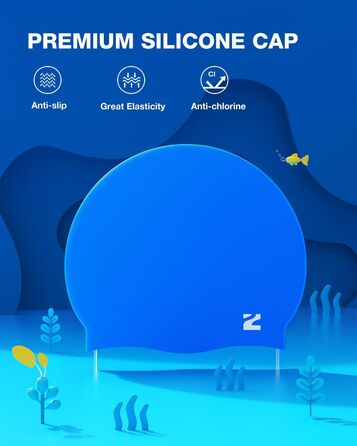 Дитячі поляризовані плавальні окуляри ZIONOR G1MINI з антизапотіванням і UV-захистом, комплект із блакитною шапочкою для плавання, для дівчат і хлопців 8-14 років, жовто-бурштинові
