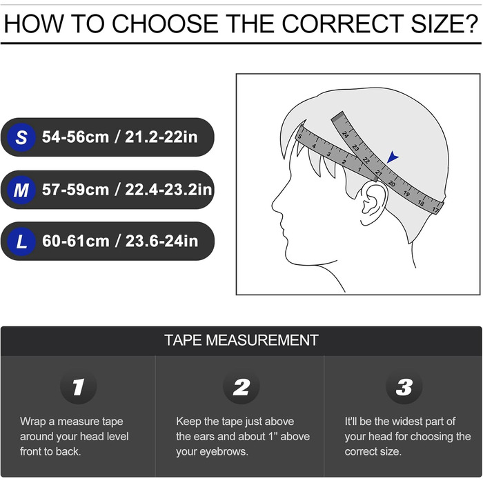 Шолом для лижного спорту та сноуборду Odoland з маскою, регульований розмір, захист вух, для чоловіків, жінок та підлітків, білий (S (54-56 см), чорний)