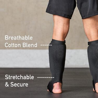 Ш protections захисники для ММА, муай-тай, кікбоксинг: захист гомілки та зап'ястя. Підходять для дорослих, дітей та підлітків. Чорний/білий, розмір S/M