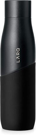 Фляга LARQ Movement PureVis 950мл з UV-самоочищенням | Сталева, з силіконовим чохлом | Легка, ударостійка, зберігає воду холодною | Для фітнесу, бігу та активного відпочинку | Чорний/Onyx