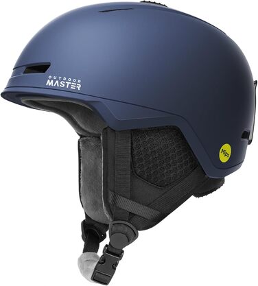 Шолом для лиж та сноуборду OutdoorMaster MIPS, вентиляція, полікарбонат, EPS, синій, розмір S, чоловічий та жіночий