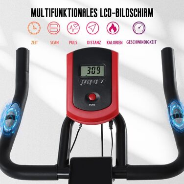 Велотренажер ISE з регулюванням навантаження та LCD-монітором, Indoor Bike для дому