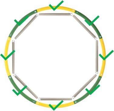 Обруч HOOPOMANIA Booster з вагою, наповнюваний, для дорослих, 0,85–2,45 кг, 8×200 г