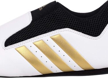 Кеди для карате та тхеквондо Adidas для дорослих та дітей, білий та золотий, 38.5 EU