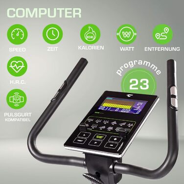 Велотренажер Christopeit Sport Eco 1000 з генератором, магнітною системою гальмування, USB, підтримкою Kinomap, до 150 кг