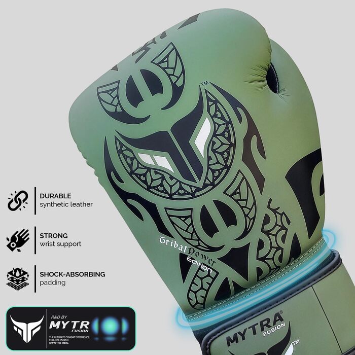 Боксерські рукавички Mytra Fusion 10oz, 12oz, 14oz, 16oz для MMA, боксу, спарингу, муай-тай, кікбоксингу (оливковий)