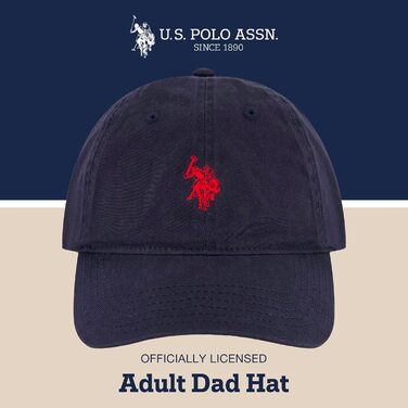 Кепка-бейсболка U.S. Polo Assn. з логотипом Pony, 100% бавовна, регульована, темно-синя