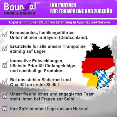 Трамплін для саду Outdoor FGOS (діаметр 305 см, ліловий + чорний) - ідеальна розвага для дітей