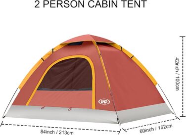 Намет кемпінговий Campingzelt 2/3/4/6 місць, купольний, легкий у встановленні для кемпінгу, пляжу та походів, портативний, червоний (Getaway Solids)