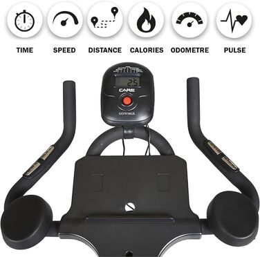 Велотренажер Care Fitness Spider LTD з Bluetooth, магнітним гальмом, ремінним приводом, 15 кг маховиком, програмами Kinomap