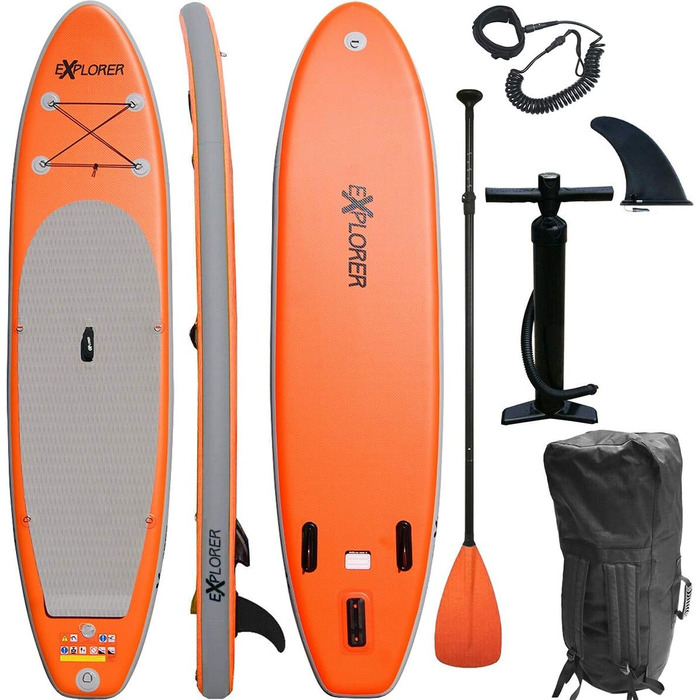 Надувна SUP-дошка EXPLORER ALF2 320 см, помаранчева, для веслування стоячи