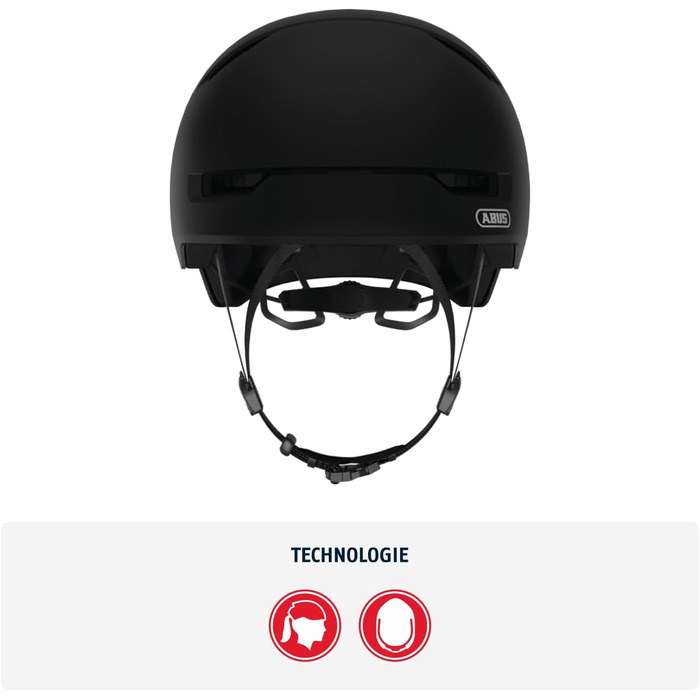 Шолом велосипедний ABUS Stadthelm Scraper 3.0, міцний корпус, чорний (velvet black), L (57-61 см)