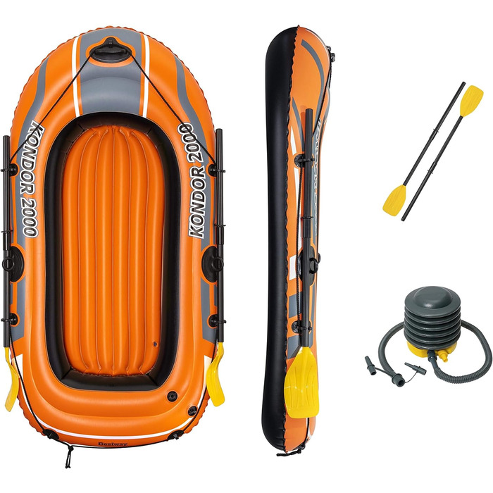 Надувний човен Bestway Kondor 2000, 188x98x30 см, для 1 дорослого і 1 дитини, комплект