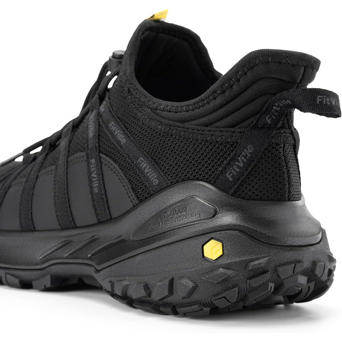 Черевики для хайкінгу FitVille для чоловіків (широкі) - трекінгові, Outdoor, зручні, дихаючі, легкі, чорні (42 EU)