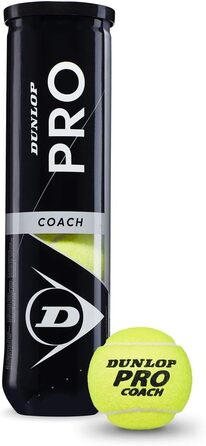 Тенісний м'яч Dunlop Pro Coach - для тренувань та коучингу (1 банка по 4 шт.)