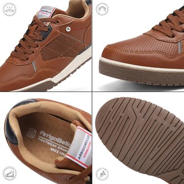 ARRIGO BELLO Чоловічі кросівки: зручні, універсальні, для відпочинку, роботи та прогулянок на природі. Розміри 41-46 (колір: коричневий)