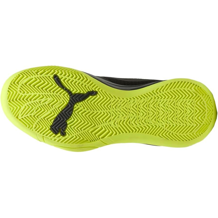 Кросівки баскетбольні PUMA Court Pro для чоловіків, біло-чорні (39 EU, Puma Schwarz Electric Lime)