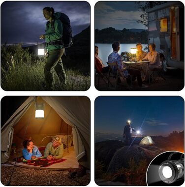 Ліхтар кемпінговий Tavaler 8000 mAh з USB-C, LED дисплеєм, IP65, Power Bank для кемпінгу, туризму та надзвичайних ситуацій