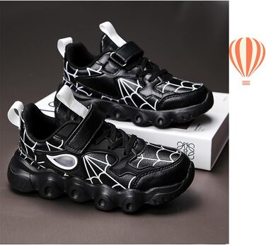 Дитячі кросівки Kinder з натуральної шкіри, водонепроникні, для хлопчиків та дівчаток, спортивні, для бігу (чорні, 28 EU)