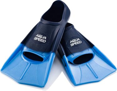Набір Aqua Speed HIGH TECH короткі плавальні ласти для дорослих і дітей + ULTRAPOWER #SWIM рюкзак, сині, розмір 37/38, тренувальні ласти для плавання та дайвінгу