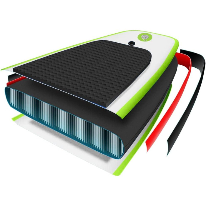 Надувна SUP-дошка для серфінгу vidaXL, комплект, 330x72x10 см, зелена