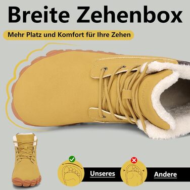 Чоботи зимові чоловічі Saguaro Barfußschuhe, теплі, водонепроникні, розмір 36-48, жовті