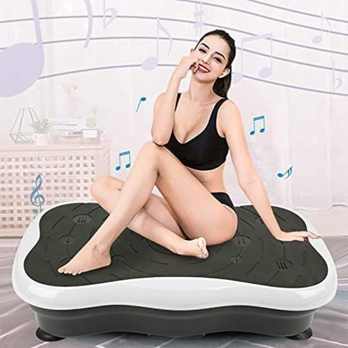 3D вібраційна платформа з 2 еспандерами, 5 режимів вібрації, 95 рівнів, LCD-дисплей, до 120 кг, фітнес тренажер для дому