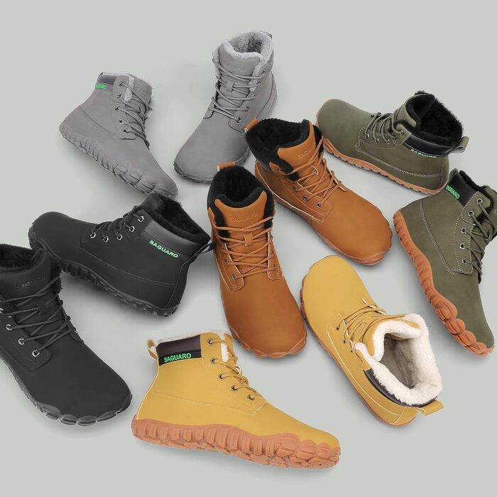 Чоботи зимові чоловічі Saguaro Barfußschuhe, теплі, водонепроникні, розмір 36-48, жовті