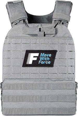 Обтяжувальний жилет Force Fitness 2 кг, чорний/Storm Grey, для фітнесу