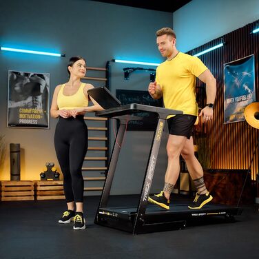 Електричний біговий тренажер TREX SPORT TX-700TM RUNVO | Складаний біговий тренажер з LCD-дисплеєм, потужність 2 PS, 15 програм