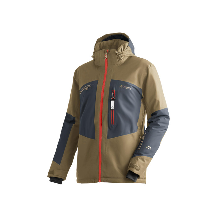 Чоловіча гірськолижна куртка Maier Sports Beskid Fawn/Graphite: водонепроникна, дихаюча, з 4-стороннім стретчем та утепленням mTHERM