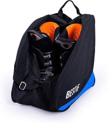 Набір для перевезення лиж та черевиків Skitasche: водонепроникний мішок для лиж до 175 см та сумка для черевиків | Чорний