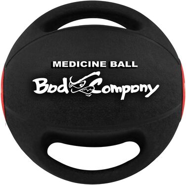 Медбол Bad Company Pro Grip з ручками, 3-10 кг, для фітнесу, одинично або в наборі