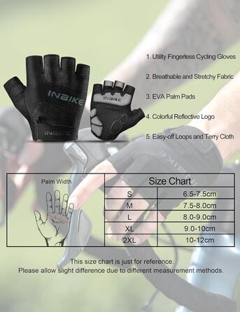 Велосипедні рукавички INBIKE, напівпальцеві, для чоловіків та жінок, з підкладкою Eva, комфортні, дихаючі, літні, для велосипеда, MTB, чорні, XXL