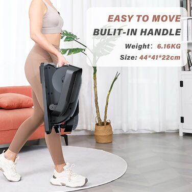 Електричний крострейнер для дому: міні-еліптичний тренажер з пультом, дисплеєм, 12 швидкостей. Підходить для людей похилого віку та дорослих