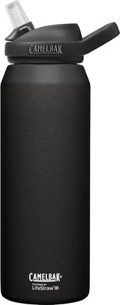 Пляшка для води CAMELBAK Eddy+ Lifestraw 1 л, чорна, універсальна, для дорослих і підлітків