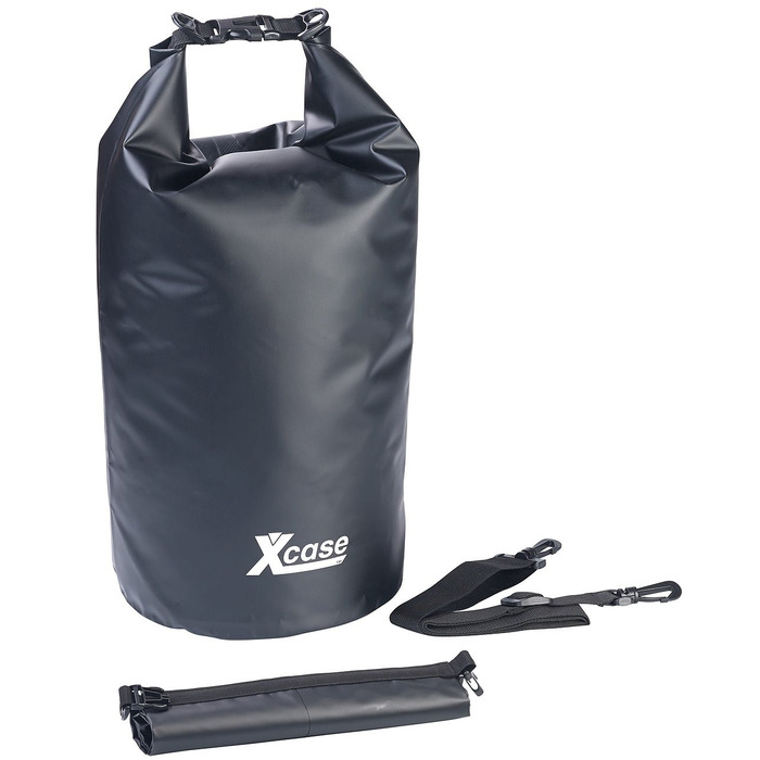 Водонепроникний Packsack Xcase: міцний мішок для спорядження, 20л, чорний. Ідеально для водного спорту, подорожей та зберігання.