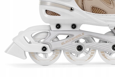 Роликові ковзани Blackwheels Flex Pro, регульовані, бежеві, розмір 34-37, колеса 80 мм, підшипники ABEC-7