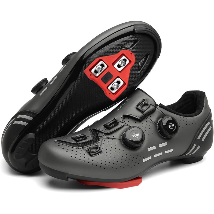 Велосипедні шкарпетки для чоловіків та жінок, шосейні велосипеди, сумісні з SPD/SPD-SL/Look Delta Klicksystem, велосипедні шкарпетки для спінінгу, шосейні велосипеди, 39 EU, сірий колір